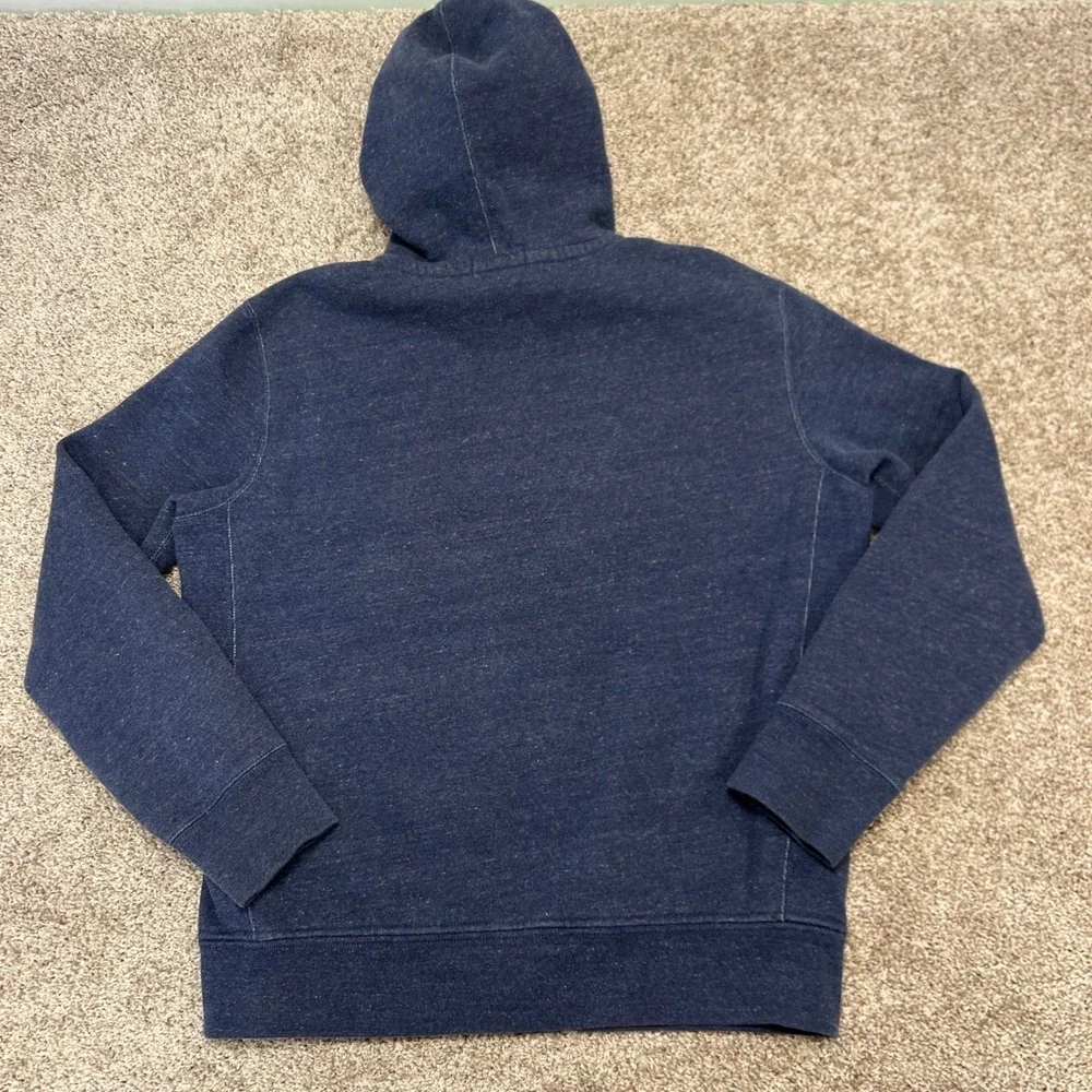 Polo Ralph Lauren Full Zip Hoodie Men Size Large Blue‎ Preppy Pony Lined